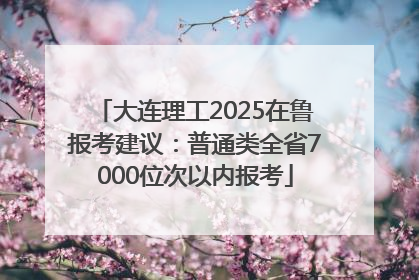 大连理工2025在鲁报考建议：普通类全省7000位次以内报考